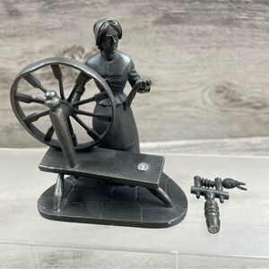 THE SPINNER - PEOPLE OF COLONIAL AMERICA VINTAGE FRANKLIN MINT PEWTER FIGURE